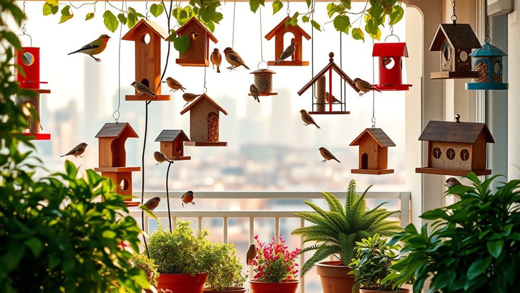 top balcony bird feeders