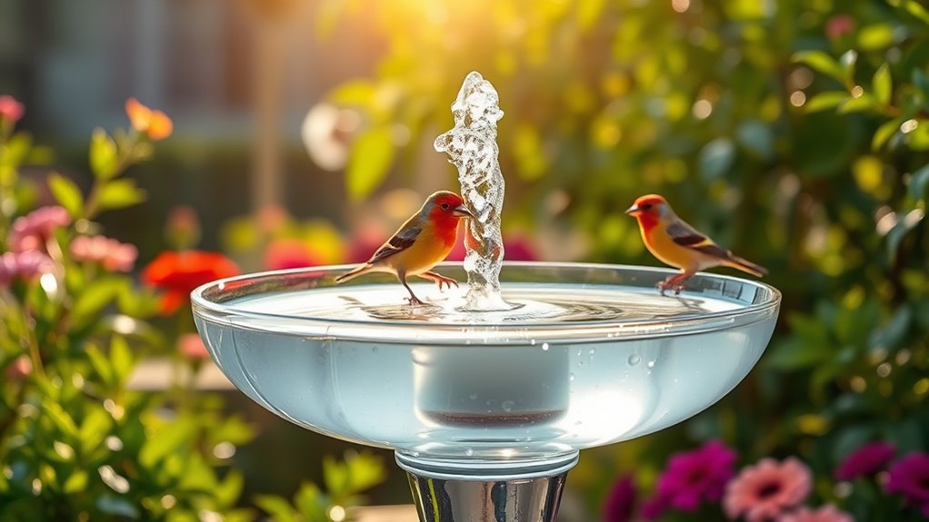 top battery powered bird baths