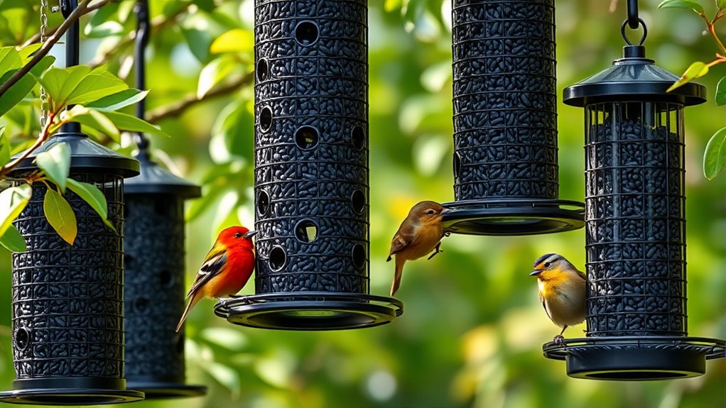 top black oil sunflower seed feeders