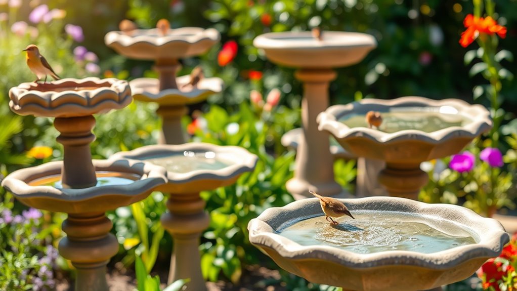 top concrete bird baths
