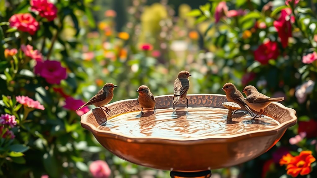 top copper bird baths