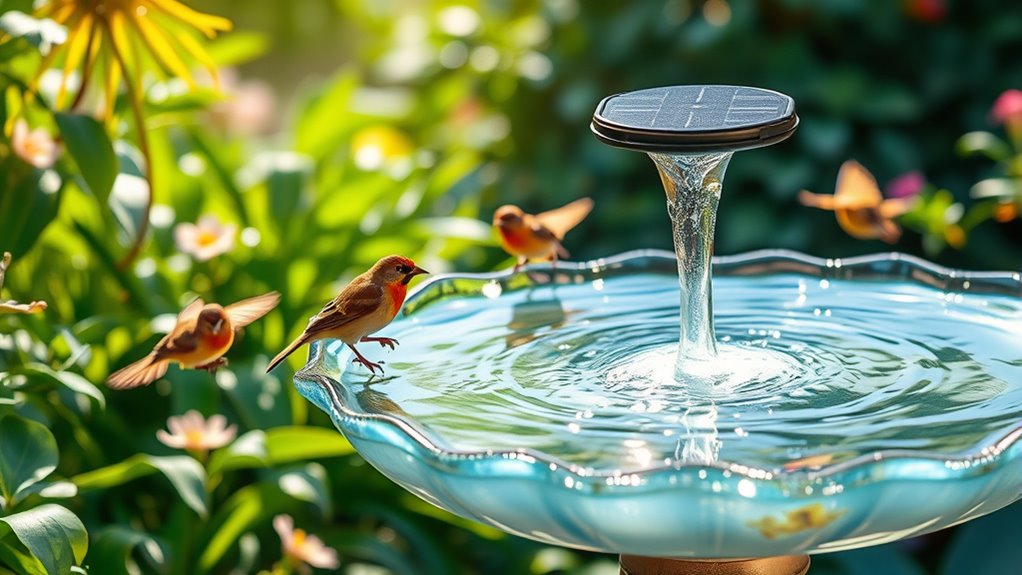 top solar bird bath fountains