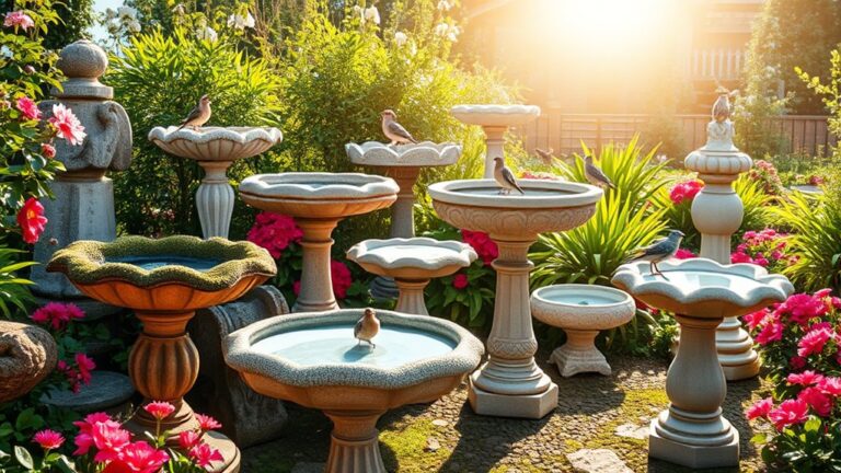 top stone bird baths
